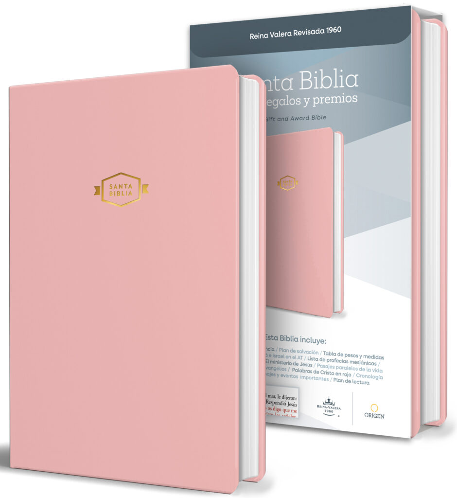 Biblia RVR 1960 para regalos y premios, rosada